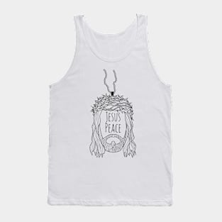 Jesus Peace - Black Ink Tank Top